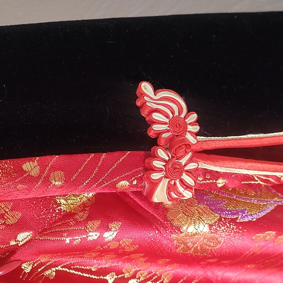 Kim fashion vintage XXL oriental cheongsam embroidered slit dress with neckline - Picture 9 of 9